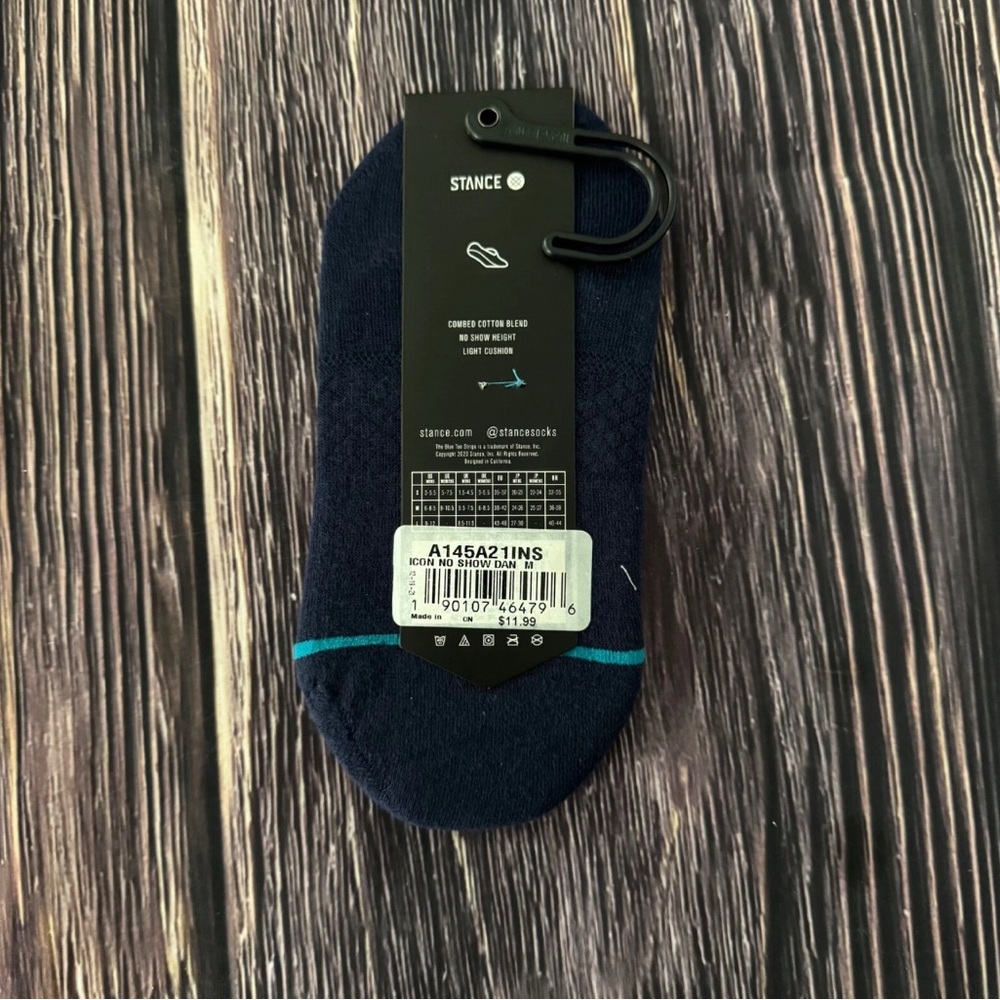 Stance Adult Dark Navy No Show Cotton Cushion Icon Logo Casual Socks Sz M 6-8.5 - Picture 6 of 6